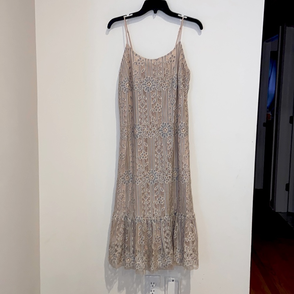 Anthropologie Cream Lace Dress - Picture 4 of 16